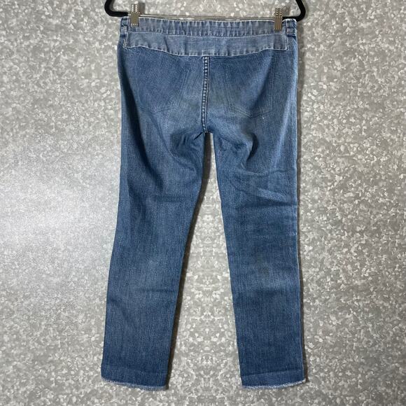 Vince Patchwork Straight Leg Ankle Jeans - Size 26 - Low Rise - Shadow Pocket - Picture 10 of 10